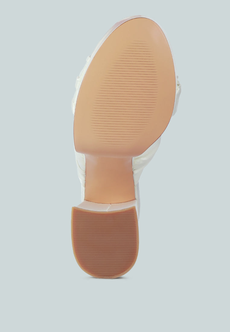 Strobing Knotted Chunky Platform Heels-4