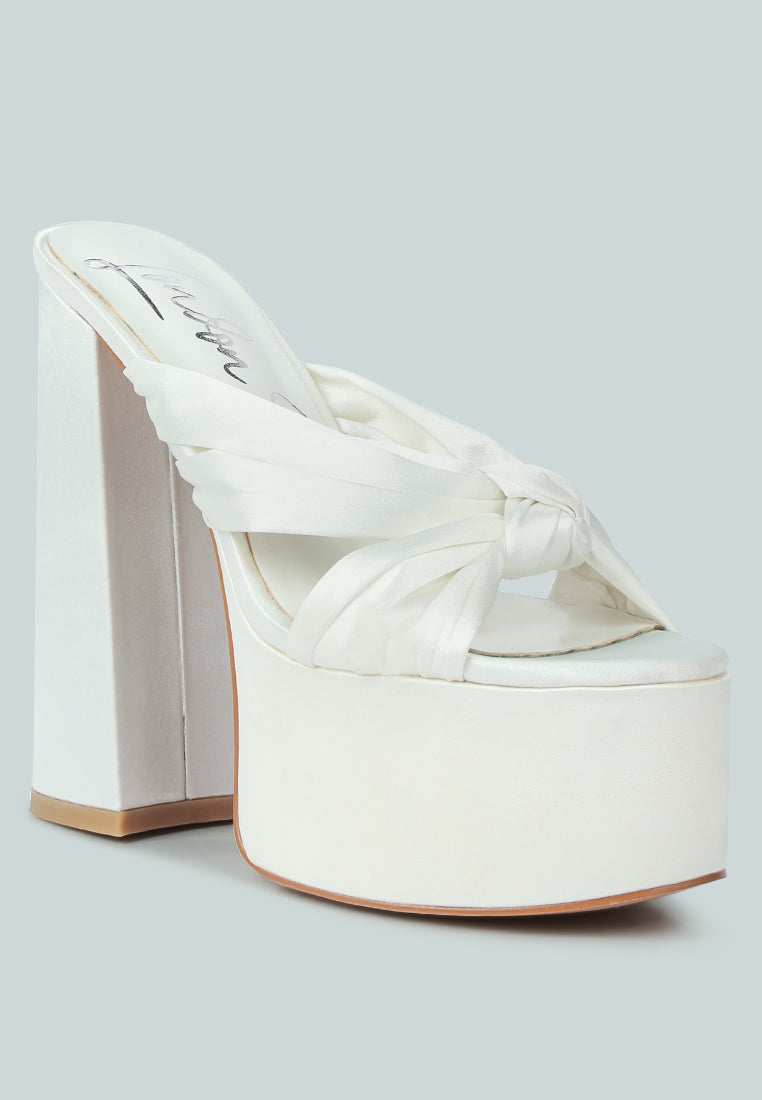 Strobing Knotted Chunky Platform Heels-1