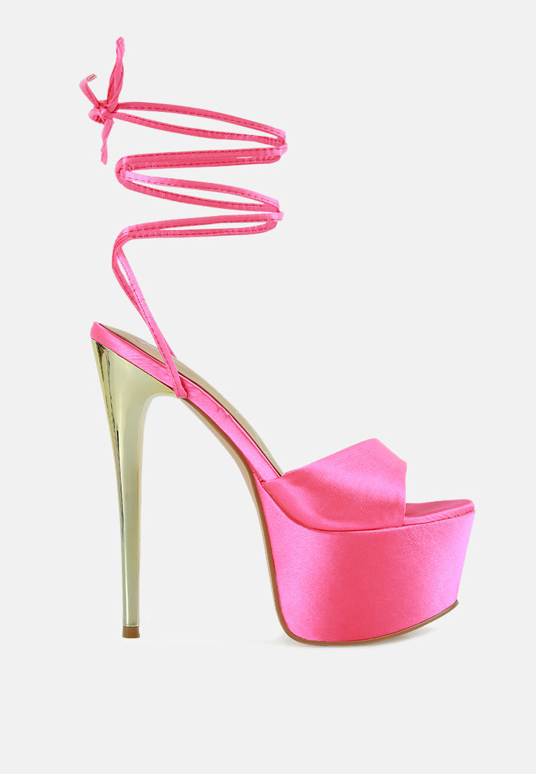 Passion Fruit Dramatic Platform Lace-Up Heel Sandals-5