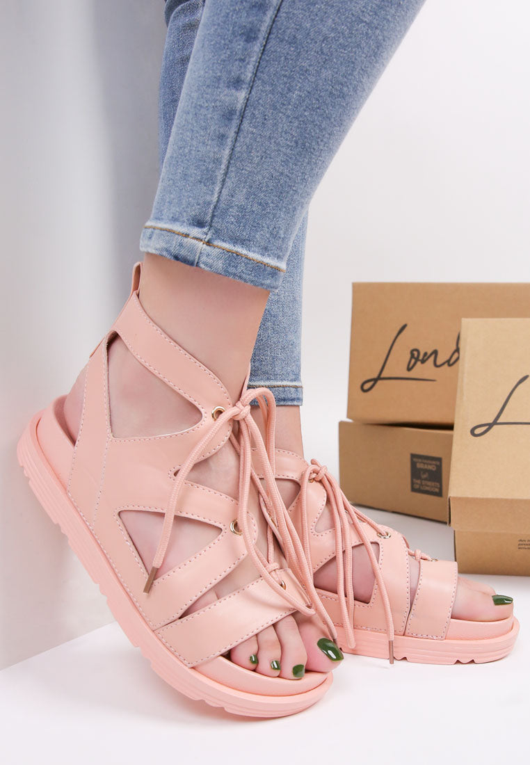 Voopret Tie-Up Flat Sandals-1