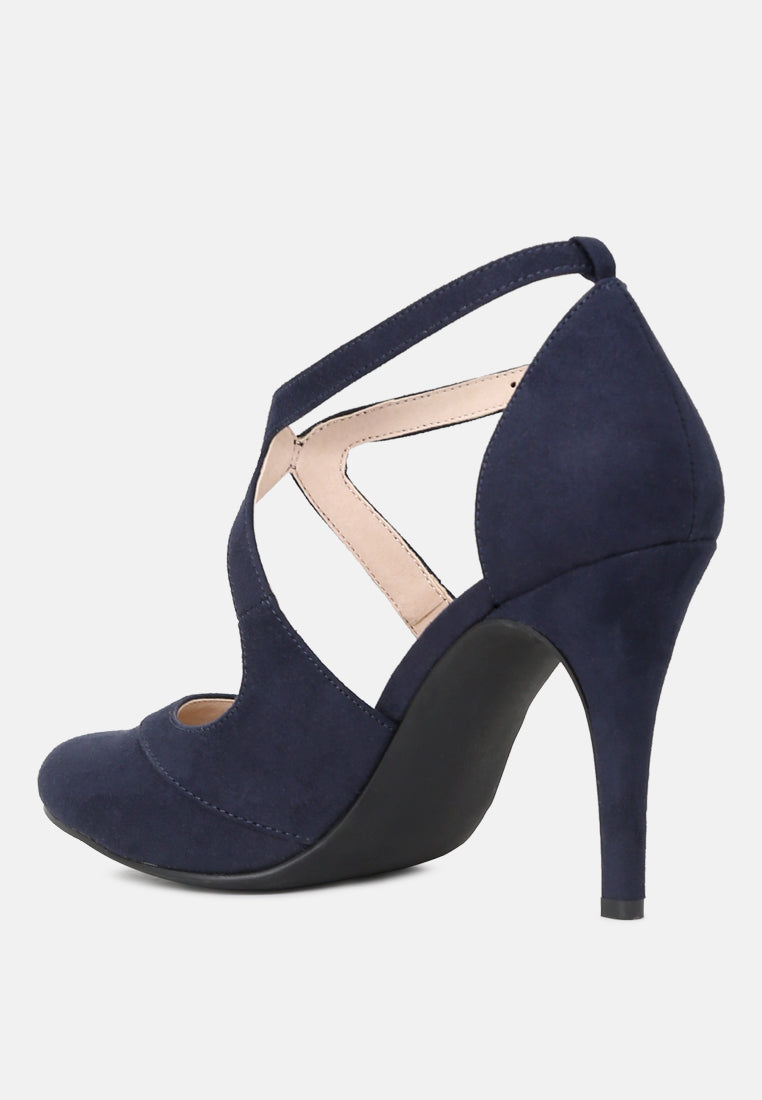 Close Toe Cross Strap Heel Sandals-2