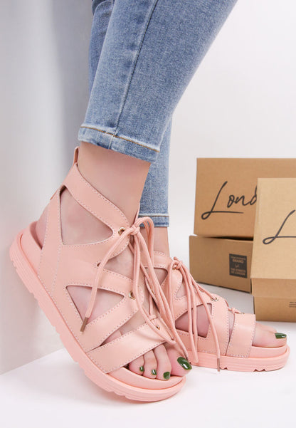 Voopret Tie-Up Flat Sandals-1